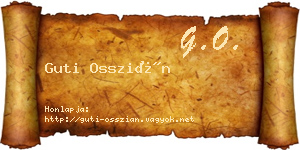 Guti Osszián névjegykártya